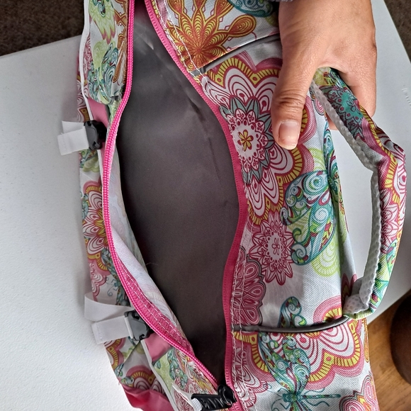 High Sierra Large Pink Floral Messenger Bag - Picture 3 of 9